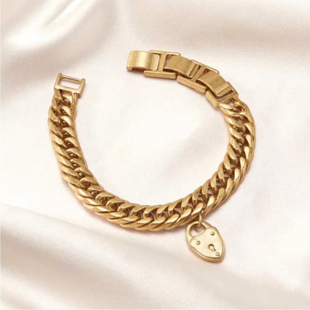 Stella and Dot Bracelet with Heart Lock Charm
